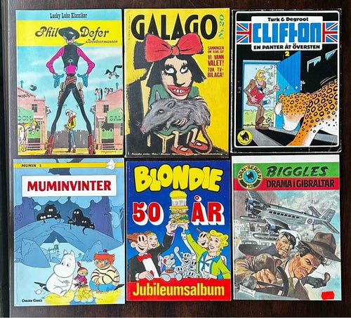 Serietidningar -1980-93, 8 st