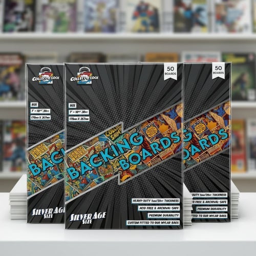 150× Thick Comic Book Backing Boards – Silver Age – 39pt Heavy Duty (3 Packs)