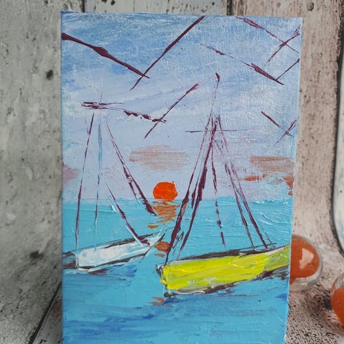 Försäljning / Fartyg / Olja tavla / Målning / Painting Original