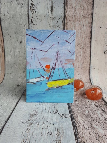 Försäljning / Fartyg / Olja tavla / Målning / Painting Original