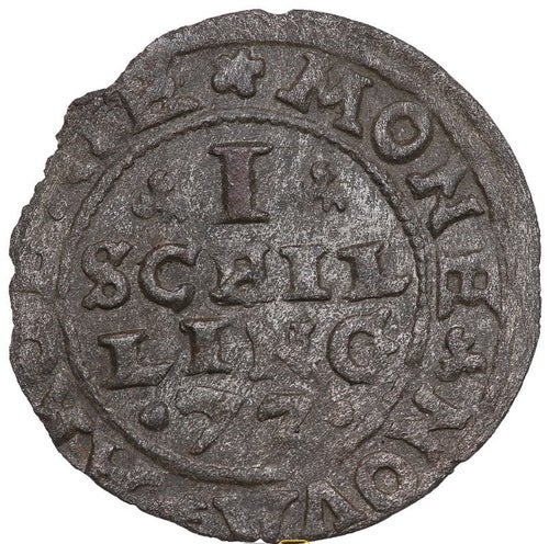 !!SÄLLSYN!! Hertigdömet Livland (Dahlen) 1 Schilling 1572 Jan Chodkiewicz (1566-1578)