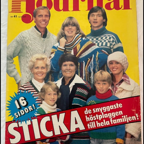Tidning Hemmets Journal Sticka Nr 41 1977