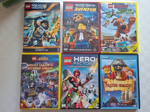 Diverse Lego DVD:er 6st