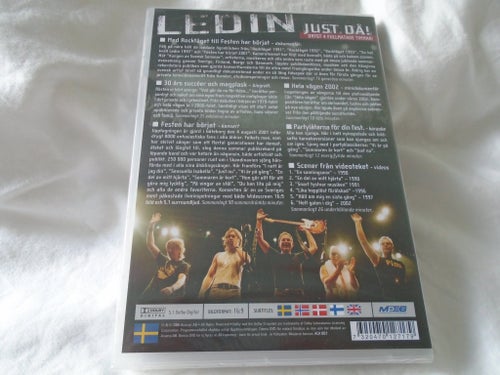 LEDIN / JUST DÅ! / 2-DISC / DOKUMENTÄR+KONSERT+BIOGRAFI+VIDEOS / NY+INPLASTAD! /