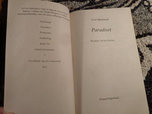 PARADISET, LIZA MARKLUND, 2007, BOG, BOK PÅ DANSKA