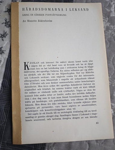 Häradsdomarna i Leksand . Mauritz Bäärnheim