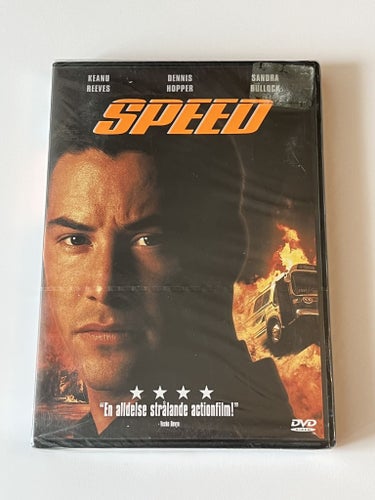 Speed (Keanu Reeves & Sandra Bullock, 1994). Inplastad DVD