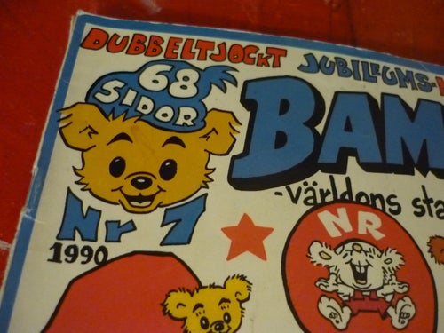 TIDNING, BAMSE, NR 1 - 1990, VÄRLDENS STARKASTE BJÖRN, 68 SIDOR