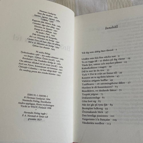 Brödrafolkens fel av Herman Lindqvist, 1994
