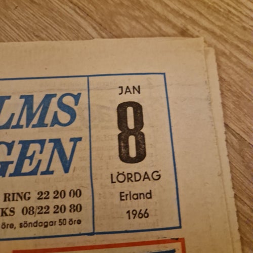 Stockholms Tidningen 8 Januari 1966