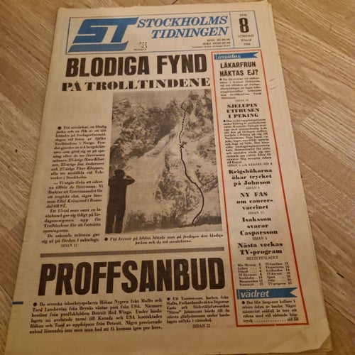 Stockholms Tidningen 8 Januari 1966