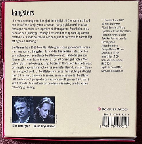 Gangsters av Klas Östergren (Ljudbok CD)