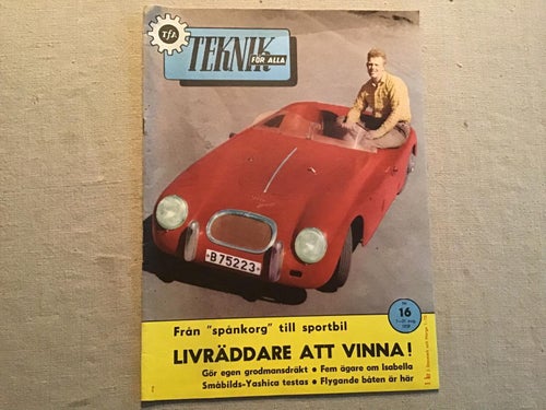 TEKNIK FÖR ALLA NR 16 1959 NYA BILEN,YASHICA 35,NY OPEL REKORD,MOPED FRAM,