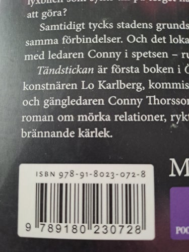 Tändstickan av Aline Lilja Gladh pocket deckare