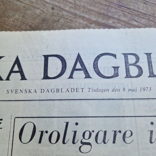 Svenska Dagbladet Tidning från 1973