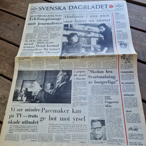 Svenska Dagbladet Tidning från 1973