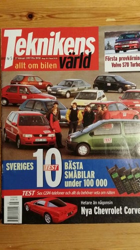 Teknikens Värld nr 5 1997: Corvette C5, Volvo S70 T5, Opel Corsa, Seat Ibiza