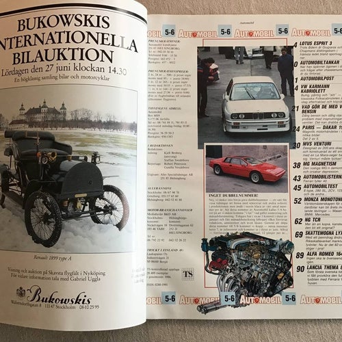 AUTOMOBIL NR 5/6 1987 MONZA,DAKAR,LOTUS ESPRIT ,KARMANN,NG,TCR,MVS VENTURI,