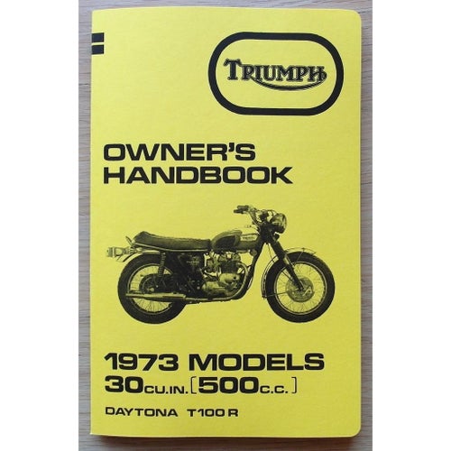 Instruktionsbok Triumph Daytona T100R - 1973 Års modell