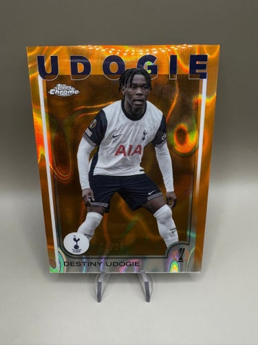 2024-25 Topps Chrome UCC - Udogie /25 - Tottenham Hotspur