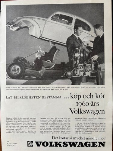 Volkswagen annons från 1960