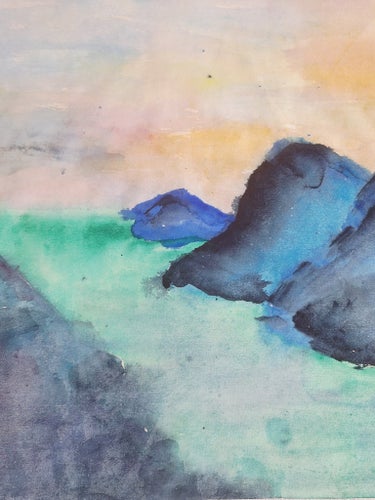 Landscape Watercolor by Christina Svensson Copyright