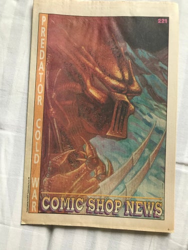 Comic Shop News 221 Predator Cold War på omslaget.
