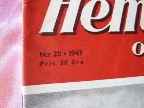 HEMMET OCH FAMILJEN, NR 20-1947, TIDNING