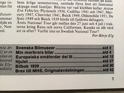 MOTORHISTORISKT MAGASIN NR 6-7 1982 HJULET,FORD,GAMLA BILAR