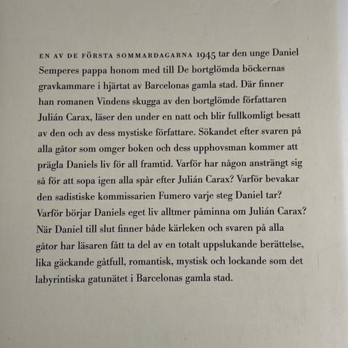 Vindens skugga av Carlos Ruiz Zafón