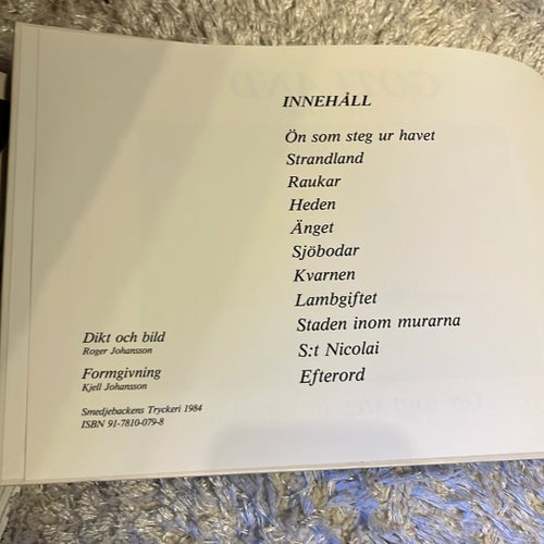 Gotland: Ön som steg ur havet... av Roger Johansson, 1984