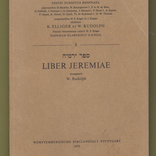 Rudolph, W.: Liber Jeremiae