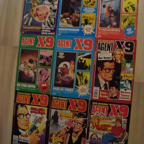 Agent X9 - 9 st tidningar 70 och 90 tal