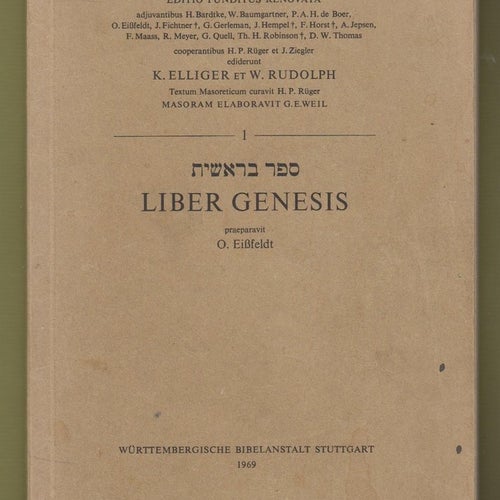 Eissfeldt, O.: Liber Genesis