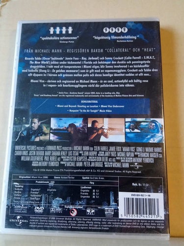 Miami Vice, INPLASTAD, Dvd