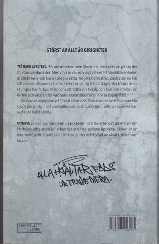 Mons Kallentoft / Zackserien, del 7 / Olympia / Inbunden / Nära nyskick