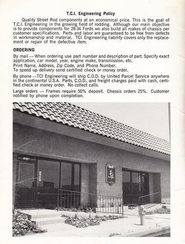 T.C.I. California Chassis & Components av L. Wood, 1970-tal