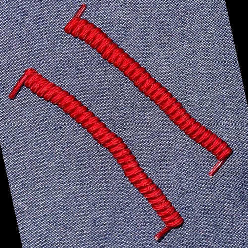 Knytfria Skosnören Röda 80-tals Spiral