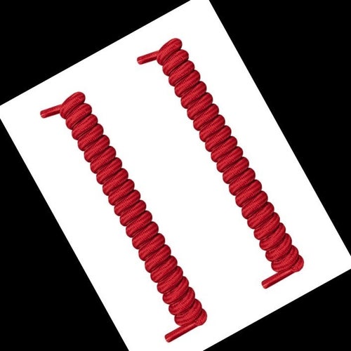 Knytfria Skosnören Röda 80-tals Spiral