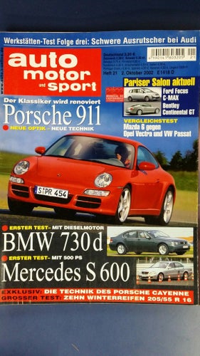 Auto motor und sport nr 21 2002: Hyundai Terracan, Kia Sorento, Jeep Cherokee