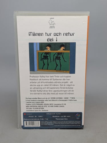 Tintins Äventyr - Månen tur och retur Del 1 - Svenskt tal - VHS