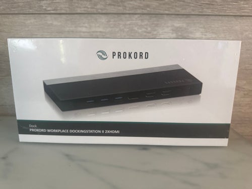Ny Prokord dockstation i oöppnad förpackning