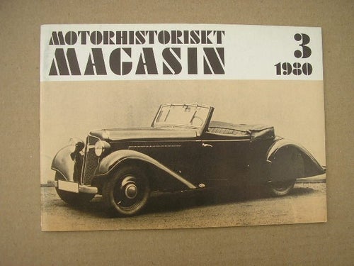 MHS Motorhistoriskt Magasin 1980 Nr.3