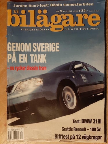 Vi Bilägare nr 9 1998: Ford Cougar, BMW 318i E46, beg Saab 900 NG