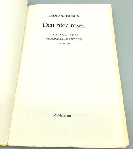 Den röda visan - Dikter och visor av Dan Andersson