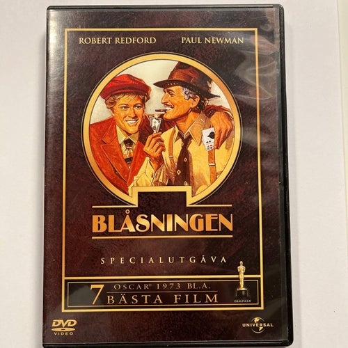 BLÅSNINGEN. ROBERT REDFORD, PAUL NEWMAN. DVD KOMEDI -73. 7 OSCAR BL A BÄSTA FILM