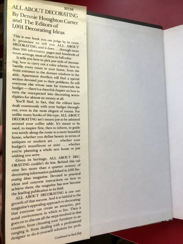 ALL ABOUT DECORATING Dennie Houghton Carter 1977