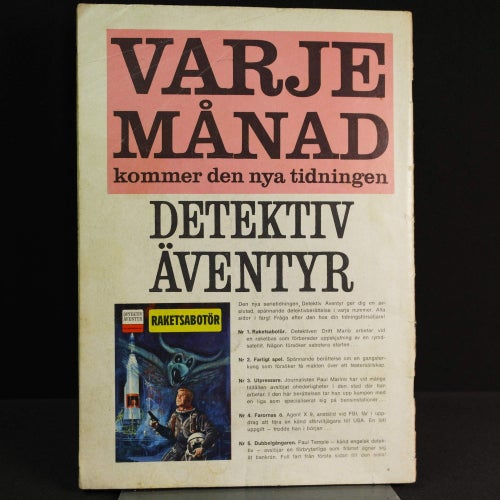 Detektiväventyr - NR 7 - 1963 - Hemliga agenten X 9: Satellitspionen