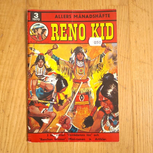 Reno Kid Allers månadshäfte nr 3 1970 Clint Eastwood Jochen Rindt western