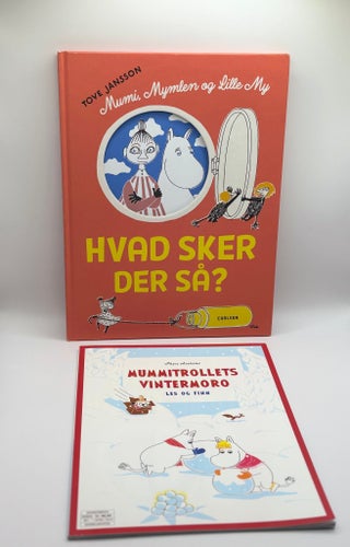 Hvad sker der så? & Mumitrollets vintermoro – 2 st Mumintroll-böcker (danska)